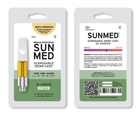 New SunMed 700mg Vape Cartridges